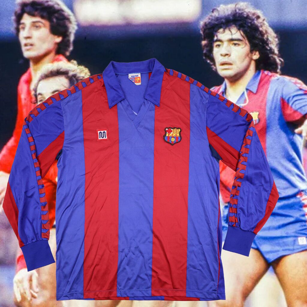 メッシユニホーム 1983/84 Diego Maradona Autographed FC Barcelona Match Worn Home
